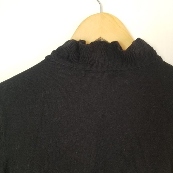 Style&Co  black 3/4 sleeve ruffle cardigan women's size Medium Petite (5… - Picture 9 of 10